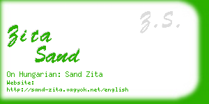 zita sand business card